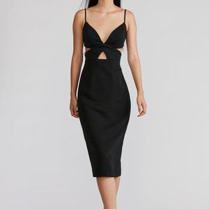 Zac Posen Cut-Out Midi Dress | Color: Black | Size: 2 | Condition: New